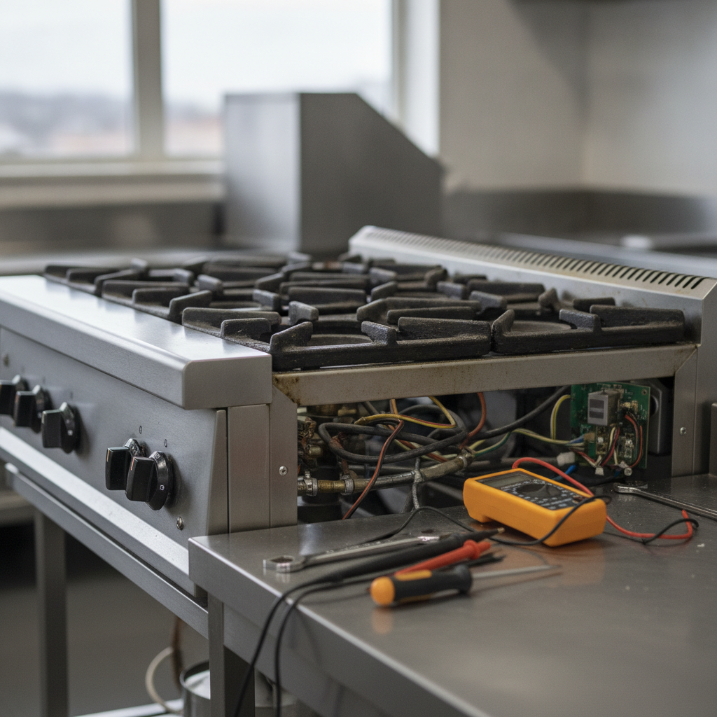 Commercial Cooktop Repair - no faces and no text